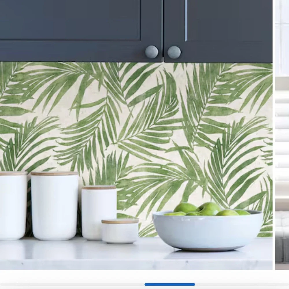 Scott Living Self Adhesive NuWallPaper Urban Oasis Green